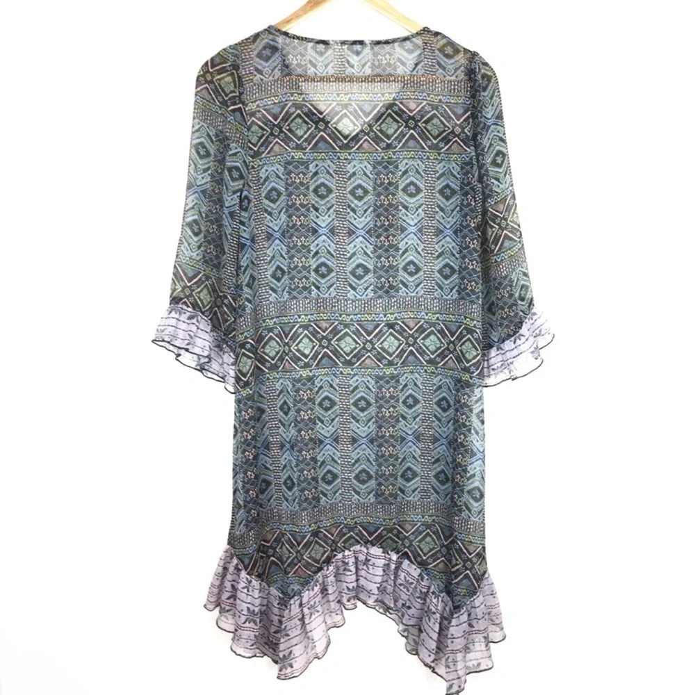 Sun & Shadow Dress Nordstrom Green Blue Women’s Size XS Southwestern Boho
